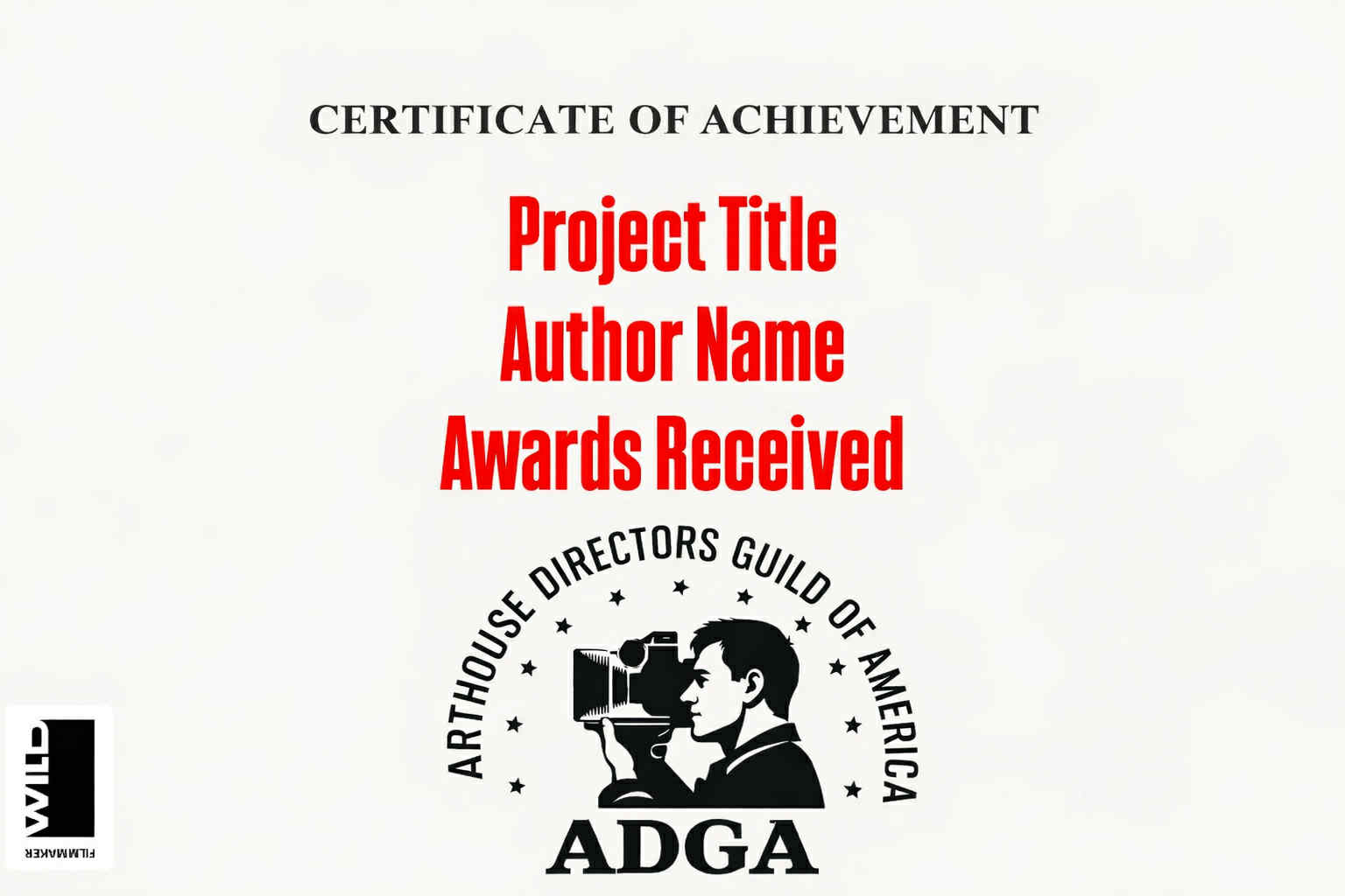 (ADGA) CERTIFICATE