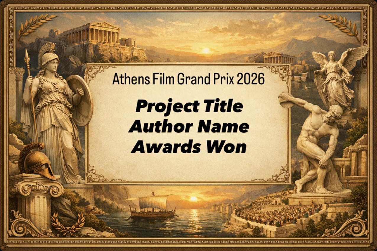 Book your Artwork/Certificate Athens Film Grand Prix 2026