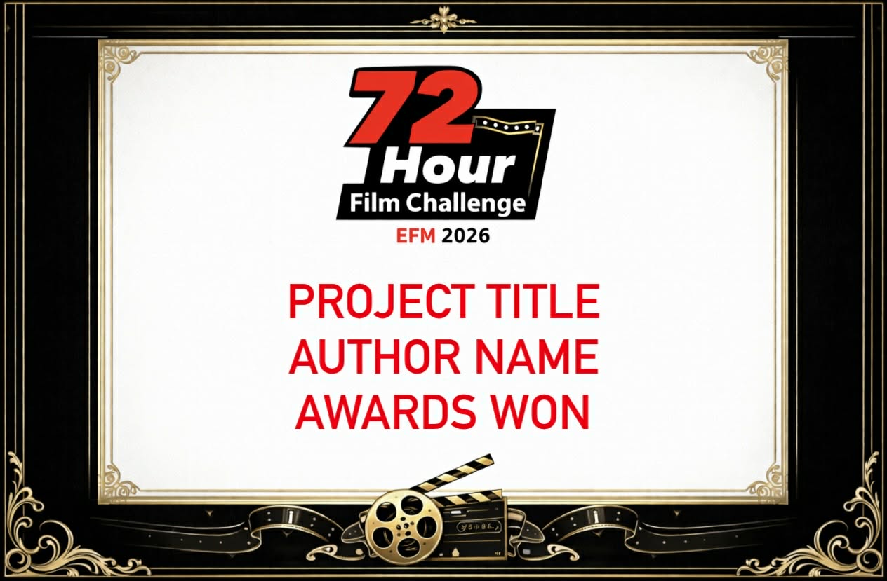 Book Your 72 Hour Film Challenge CERTIFICATE!