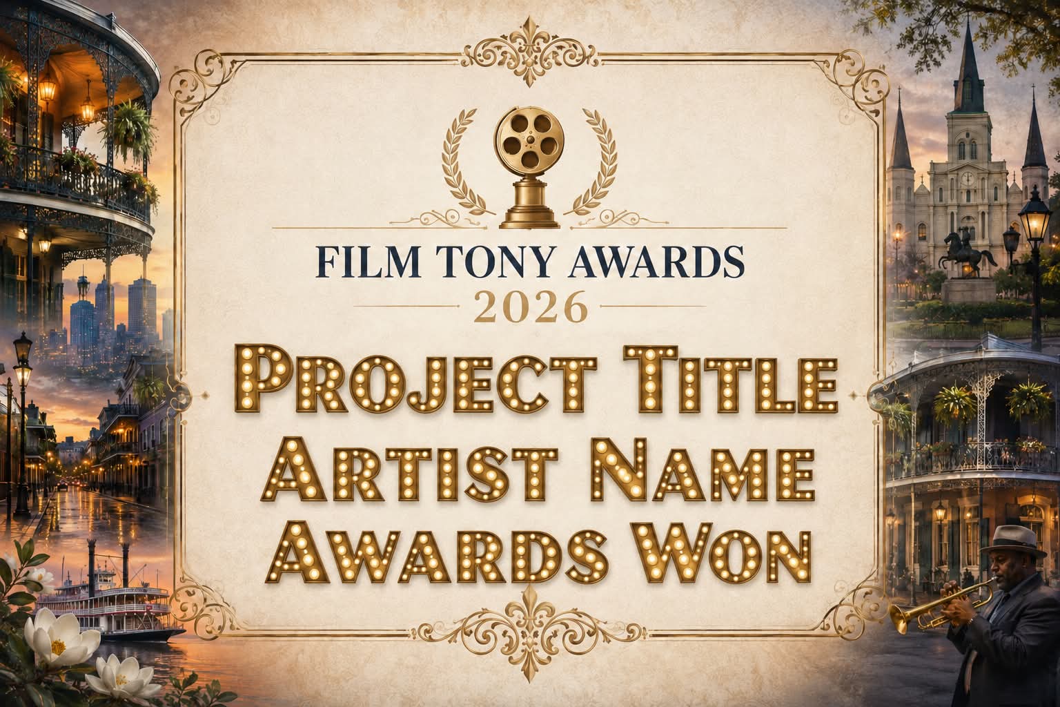 Your work, and your awards, all designed in the classic Broadway style